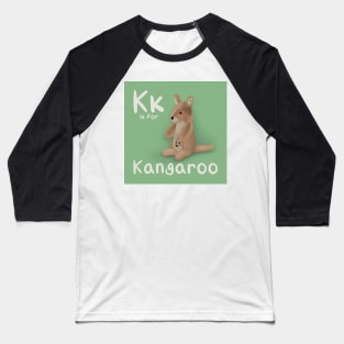 K is for Kangaroo Baseball T-Shirt